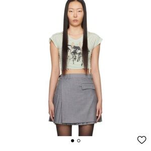 Lesugiatelier green knot butterfly crop top